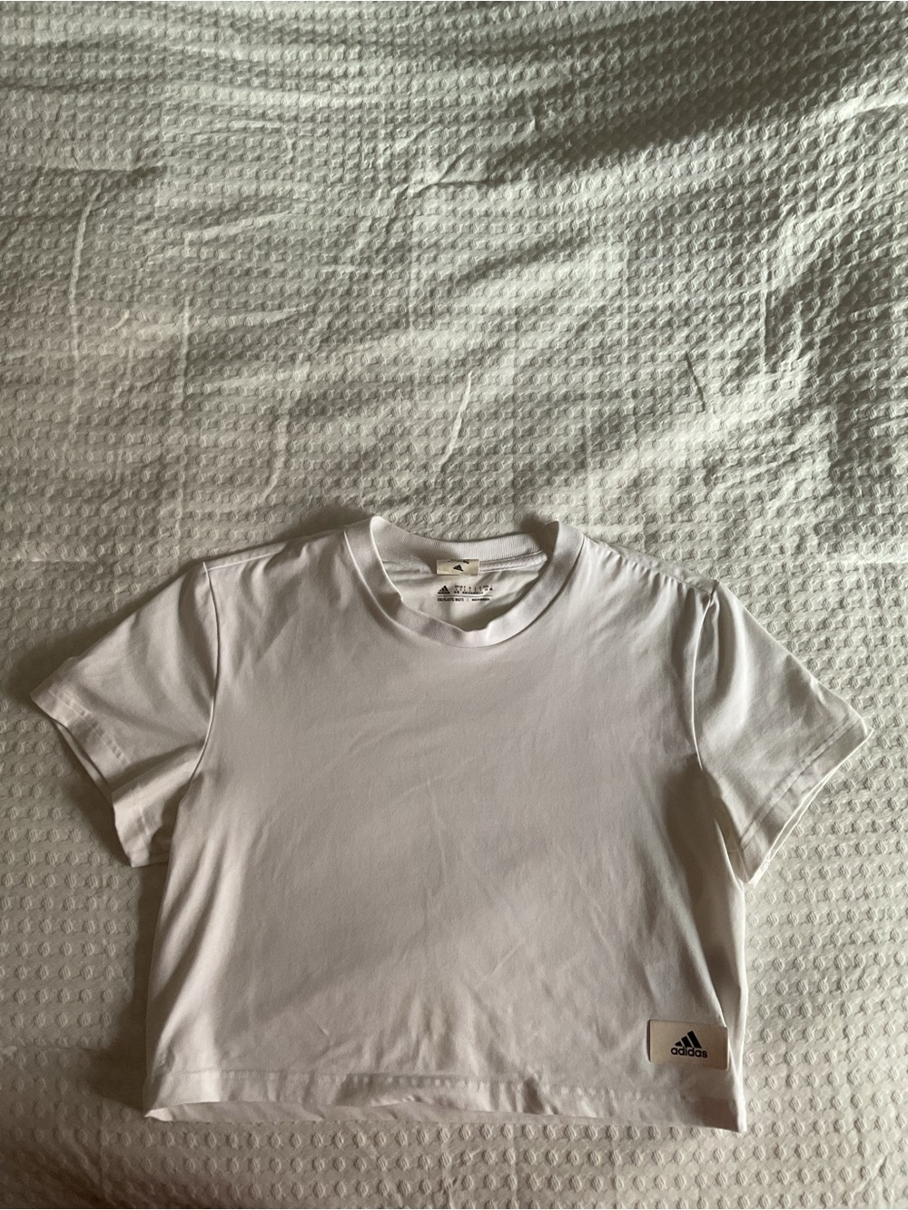 Adidas Women’s White Cropped Tee